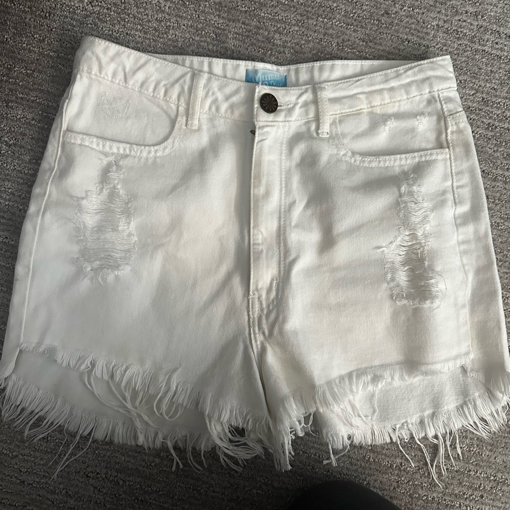 Show me your mumu white denim shorts